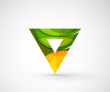 soyut geometrik şirket logosu üçgen,
