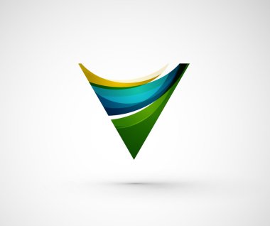 soyut geometrik şirket logosu üçgen,