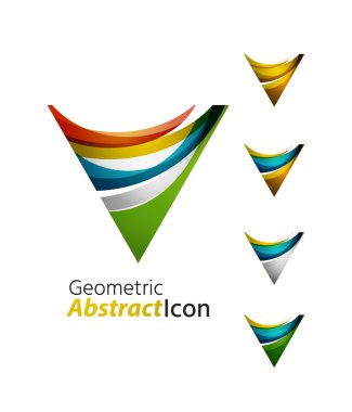 soyut geometrik şirket logosu kümesi