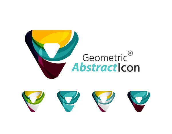 Set of abstract geometric company logo — Stock Vector