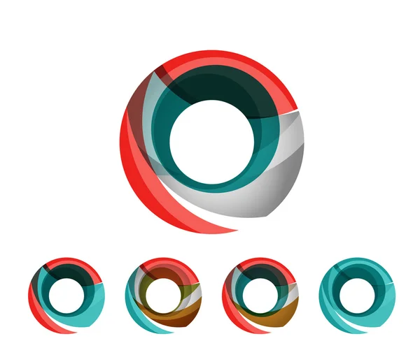 Conjunto de logotipo da empresa geométrica abstrata — Vetor de Stock