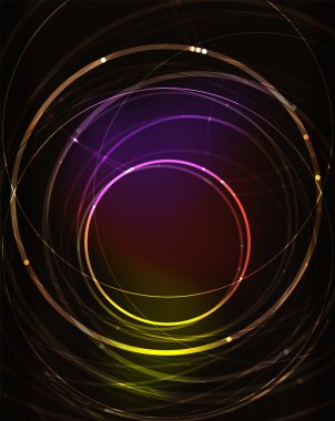 karanlık uzayda parlayan daire