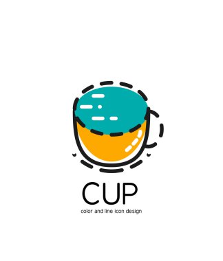 düz tasarım için renk satırı simgesi.