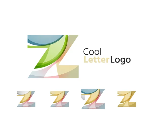 Set of abstract Z letter company logos. — Stock Vector