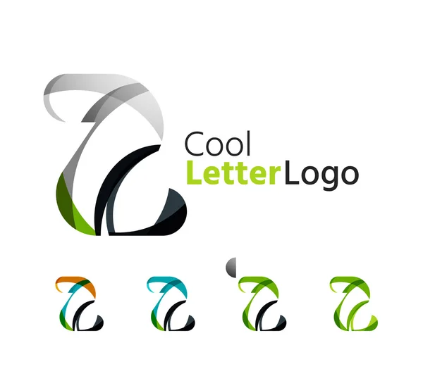 Set of abstract Z letter company logos — Stock Vector