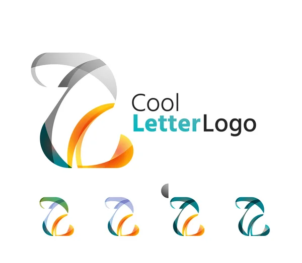 Set of abstract Z letter company logos. — Stock Vector