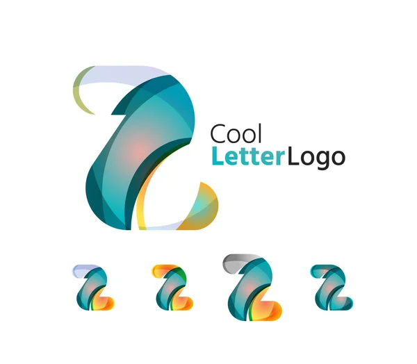 Set of abstract Z letter company logos. — Stock Vector