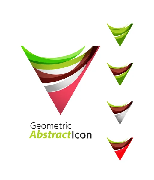 Conjunto de triángulo abstracto del logotipo de la empresa geométrica — Archivo Imágenes Vectoriales
