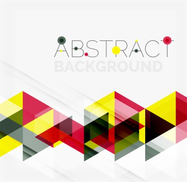 Soyut geometrik arkaplan. Modern çakışan üçgenler