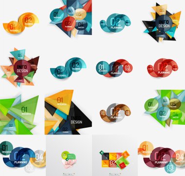 Modern geometrik tasarım temlates, evrensel diyagramı, afiş, numarası seçenekleri, iş akışı düzeni, adımlar, web elemanları