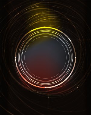 karanlık uzayda parlayan daire