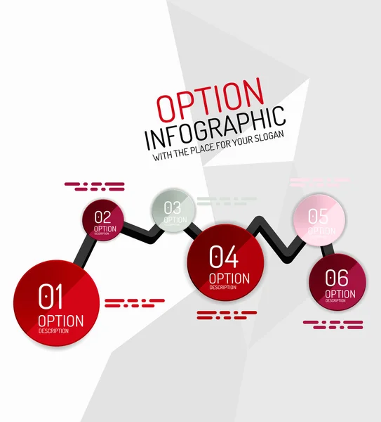 Colorat autocolant proaspăt infografic — Vector de stoc