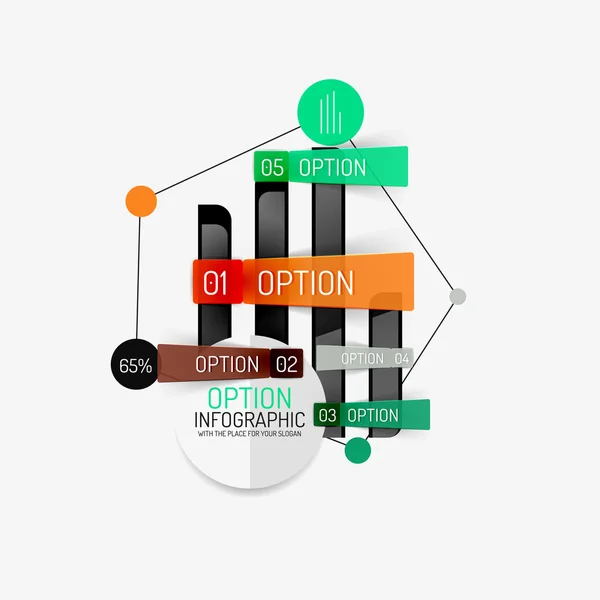 Infographie web minimaliste de bureau d'études en ligne — Image vectorielle