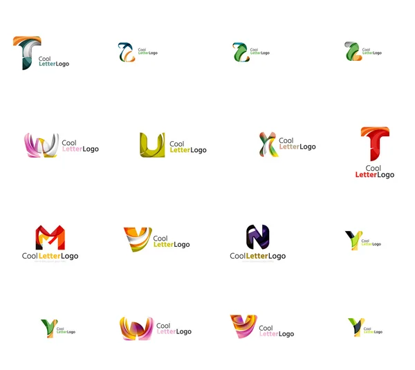 Conjunto de ideas de logotipo de empresa universal, colección de iconos de negocio — Archivo Imágenes Vectoriales