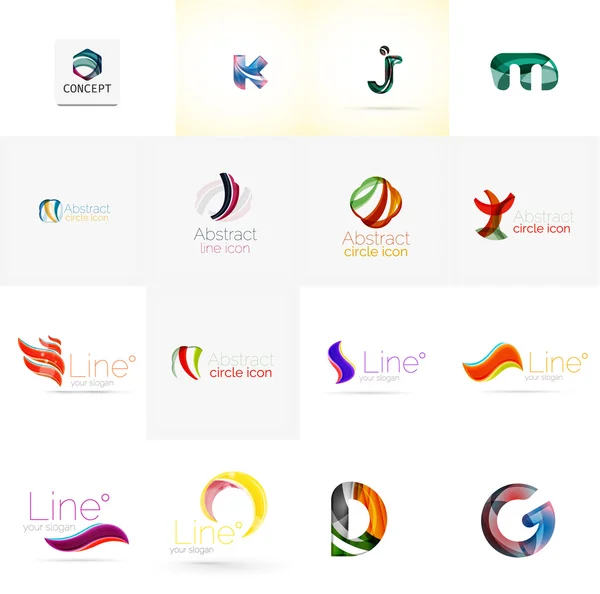 Набор идей для логотипа компании, коллекция иконок — стоковое фото