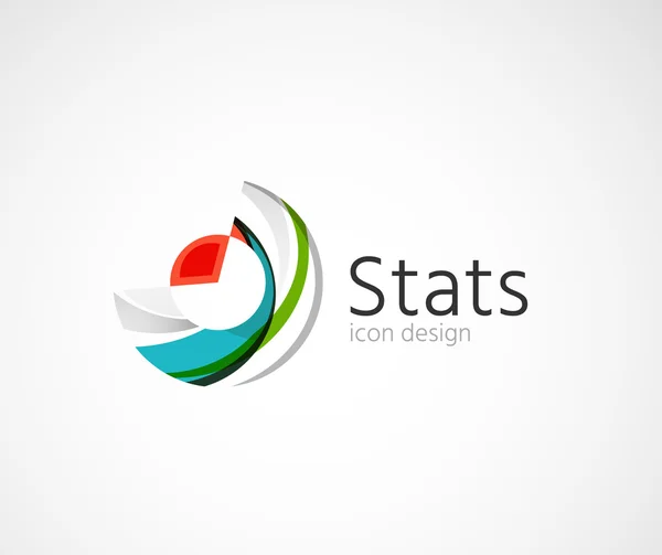 Statistieken bedrijf logo ontwerp. vectorillustratie. — Stockvector