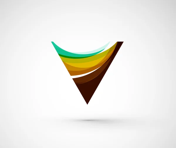 Triángulo abstracto del logotipo de la empresa geométrica, flecha — Vector de stock