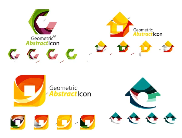 Universal abstract geometric shapes - business emblems — Stock Vector