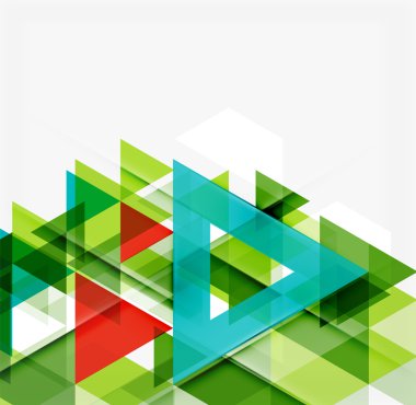 Soyut geometrik arkaplan. Modern çakışan üçgenler