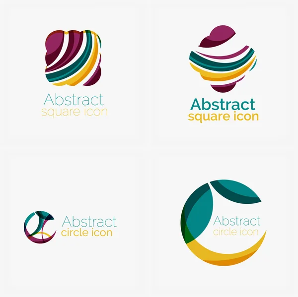 Abstract symmetric geometric shapes, business icon — Stock Vector