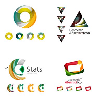 Evrensel soyut geometrik şekiller - iş Amblemler