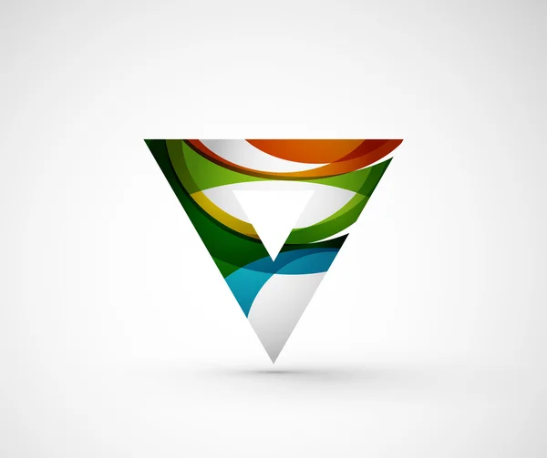 Streszczenie firmy geometryczne logo trójkąt, Strzałka — Wektor stockowy
