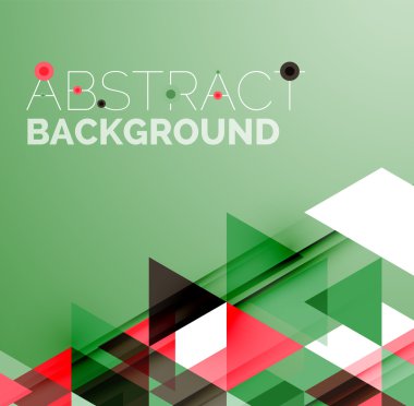 Soyut geometrik arkaplan. Modern çakışan üçgenler