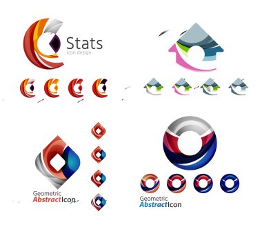 Evrensel soyut geometrik şekiller - iş Amblemler