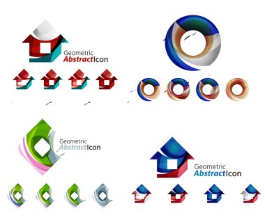 Evrensel soyut geometrik şekiller - iş Amblemler