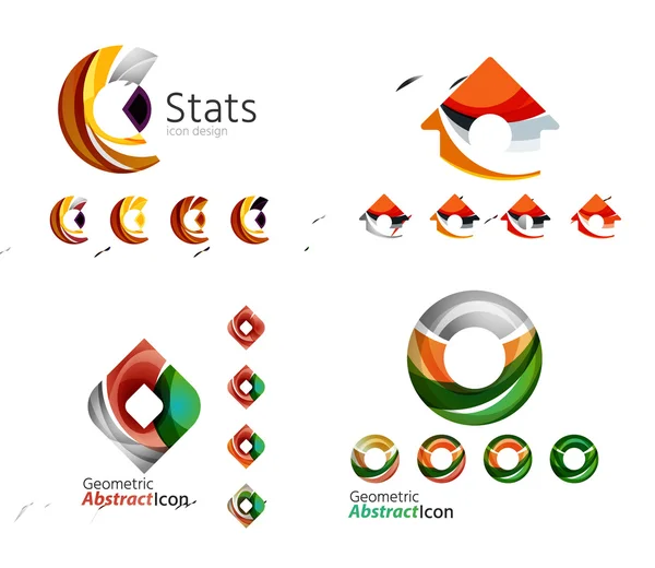 Univerzální abstraktní geometrické tvary - obchodní emblémy — Stockový vektor