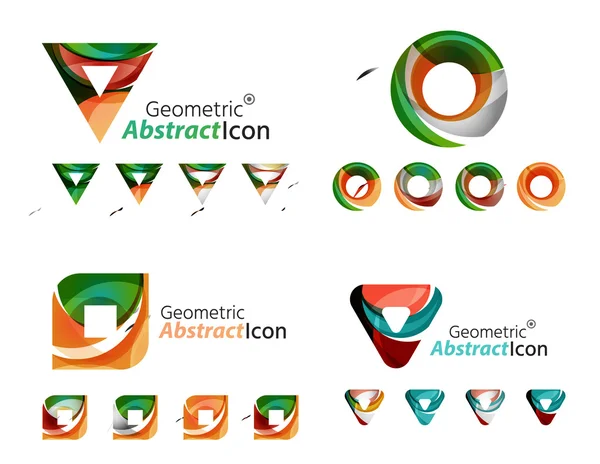 Formas geométricas abstractas universales - emblemas empresariales — Archivo Imágenes Vectoriales