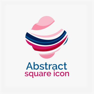 Temiz zarif daire şeklinde soyut geometrik logo. Herhangi bir fikir için evrensel