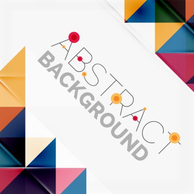 Soyut geometrik arkaplan. Modern çakışan üçgenler