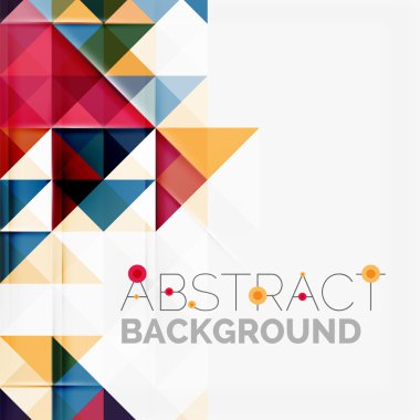 Soyut geometrik arkaplan. Modern çakışan üçgenler