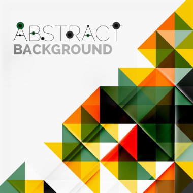 Soyut geometrik arkaplan. Modern çakışan üçgenler