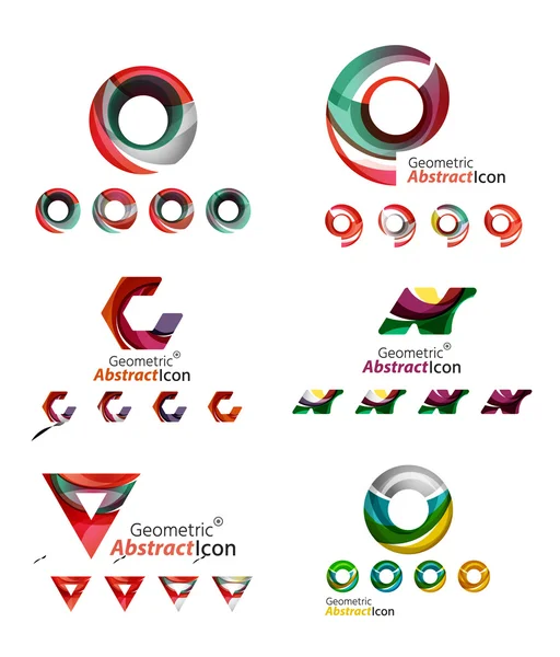 Formas geométricas abstractas universales - emblemas empresariales — Archivo Imágenes Vectoriales