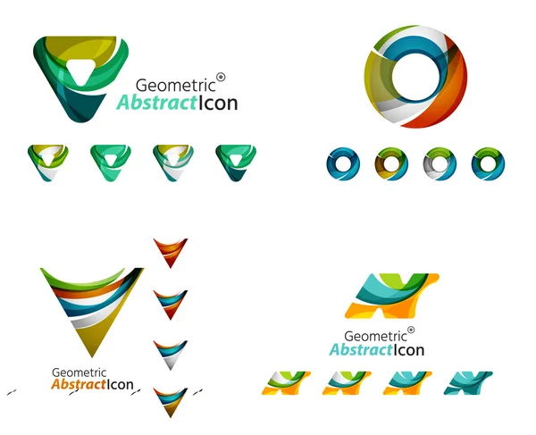 Formas geométricas abstratas universais - emblemas de negócios — Vetor de Stock