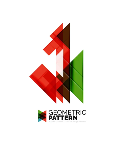 Elemento padrão de mosaico triângulo geométrico isolado em branco — Vetor de Stock