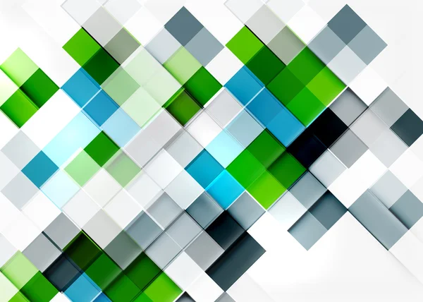 Vierkante vorm mozaïek patroon ontwerp. Universele moderne samenstelling — Stockvector