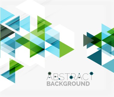 Soyut geometrik arkaplan. Modern çakışan üçgenler