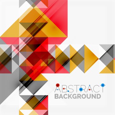 Soyut geometrik arkaplan. Modern çakışan üçgenler