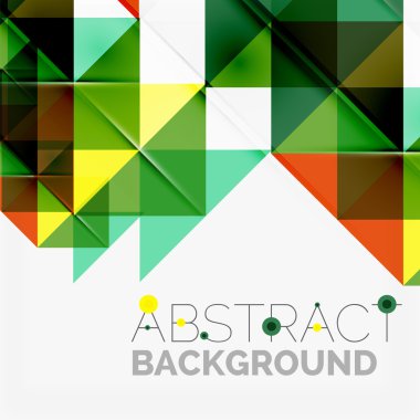 Soyut geometrik arkaplan. Modern çakışan üçgenler