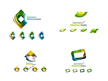 Evrensel soyut geometrik şekiller - iş Amblemler