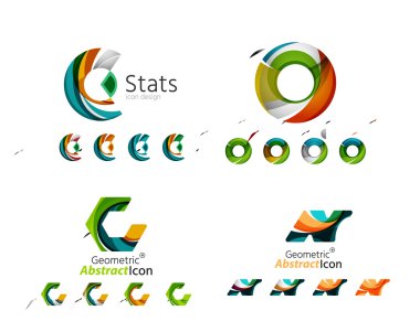 Evrensel soyut geometrik şekiller - iş Amblemler
