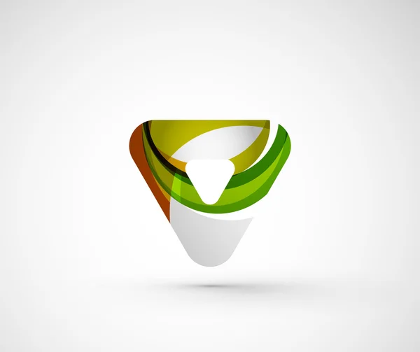 Triángulo abstracto del logotipo de la empresa geométrica, flecha — Vector de stock