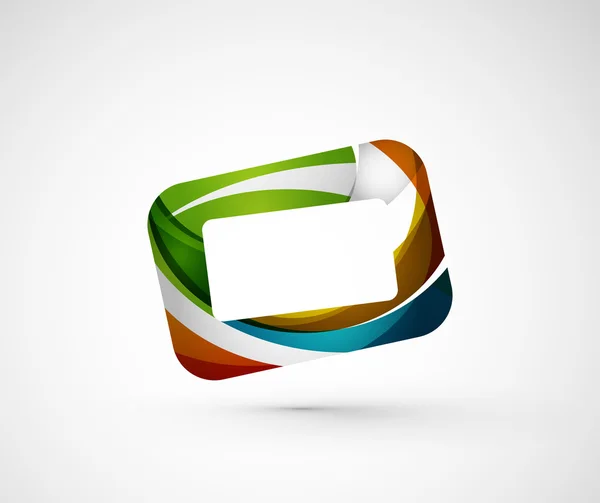 抽象的な幾何学的な会社ロゴ フレーム、画面 — ストックベクタ