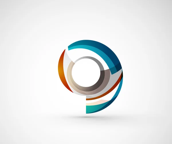 Anillo de logotipo de la empresa geométrica abstracta, círculo — Vector de stock