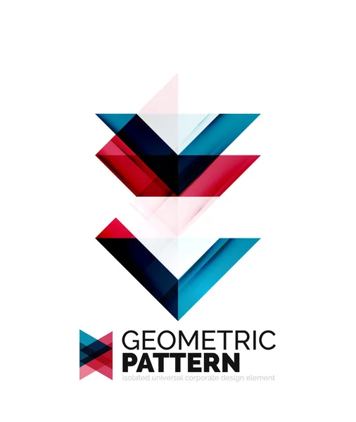Élément géométrique triangle mosaïque motif isolé sur blanc — Image vectorielle