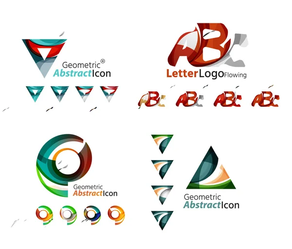 Formas geométricas abstractas universales - emblemas empresariales — Vector de stock