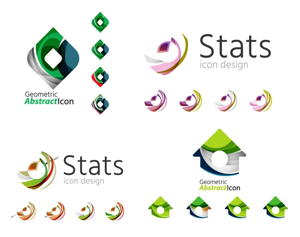 Універсальні абстрактні геометричні фігури бізнес емблеми — стоковий вектор